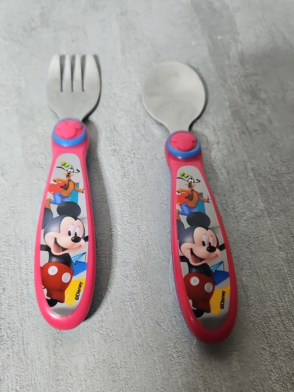 The First Years Disney Mickey Mouse Easy Grasp Fork and Spoon Set